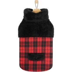 Frisco Mediumweight Plaid Faux Fur Dog & Cat Jacket -Chewy 353847 PT4. AC SS1800 V1661206460