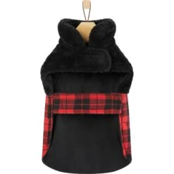 Frisco Mediumweight Plaid Faux Fur Dog & Cat Jacket -Chewy 353847 PT5. AC SS1800 V1661259569