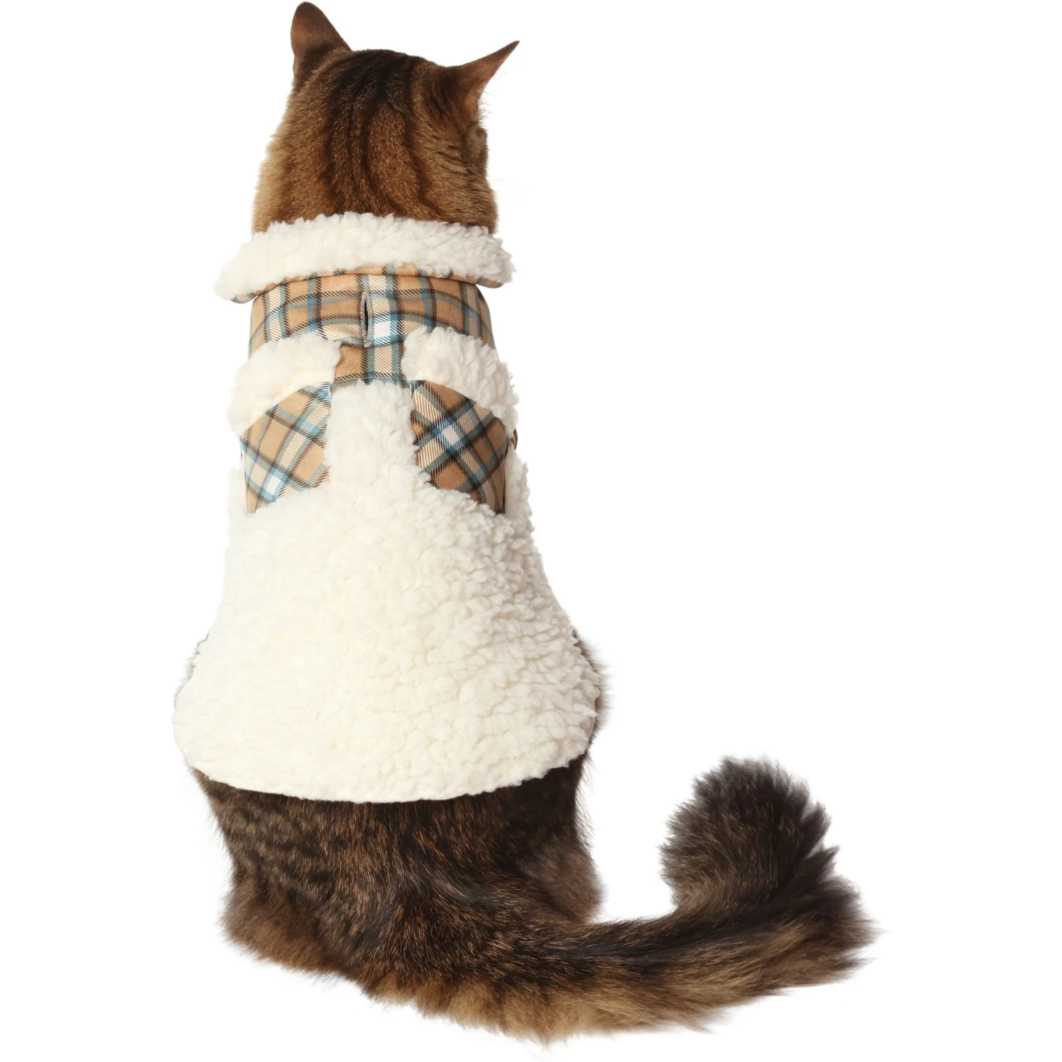 Frisco Lightweight Plaid Pocket Dog & Cat Coat 3 Frisco Lightweight Plaid Pocket Dog & Cat Coat