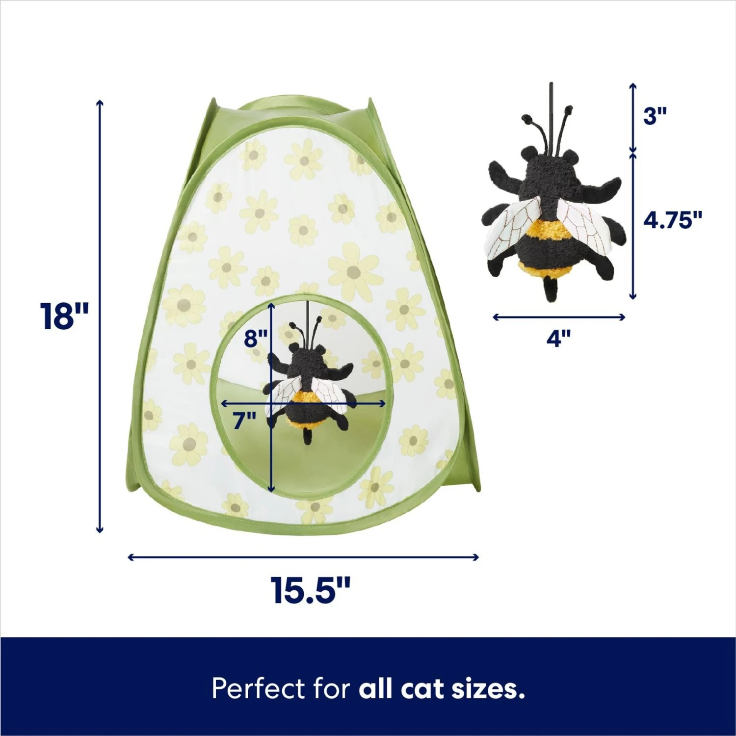 Frisco Spring Daisy Pop-Up Tent Cat Toy With Catnip 4 Frisco Spring Daisy Pop-Up Tent Cat Toy With Catnip - Image 2