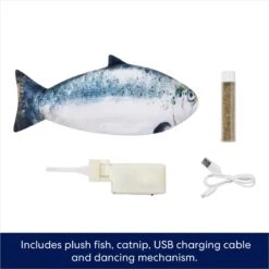 Frisco Interactive Flopping Fish Electronic Cat Toy With Catnip 10 Frisco Interactive Flopping Fish Electronic Cat Toy With Catnip -Chewy 632798 PT2. AC SS1800 V1691073666