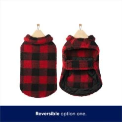 Frisco Reversible Medium Weight Boulder Plaid Dog & Cat Coat -Chewy 717846 PT4. AC SS1800 V1692194287