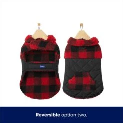 Frisco Reversible Medium Weight Boulder Plaid Dog & Cat Coat -Chewy 717846 PT5. AC SS1800 V1692203021