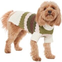 Frisco Bubble Knit Multi Striped Mock Neck Dog & Cat Sweater 12 Frisco Bubble Knit Multi Striped Mock Neck Dog & Cat Sweater -Chewy 718854 PT2. AC SS1800 V1703184630