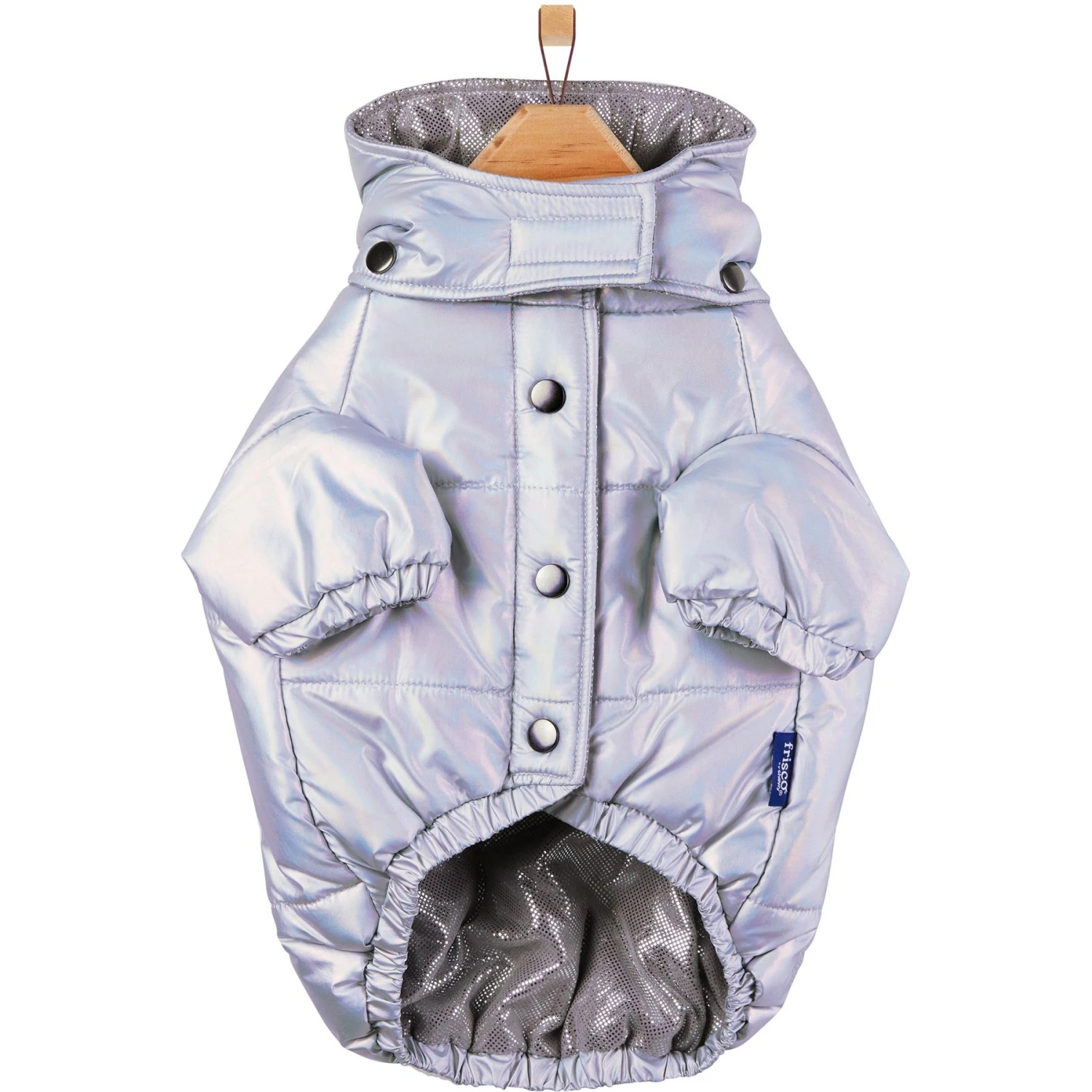 Frisco Heavy Weight Iridescent Quilted Dog & Cat Hooded Puffer Coat 7 Frisco Heavy Weight Iridescent Quilted Dog & Cat Hooded Puffer Coat - Image 5