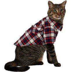 Frisco Red & Blue Plaid Dog & Cat Flannel Shirt