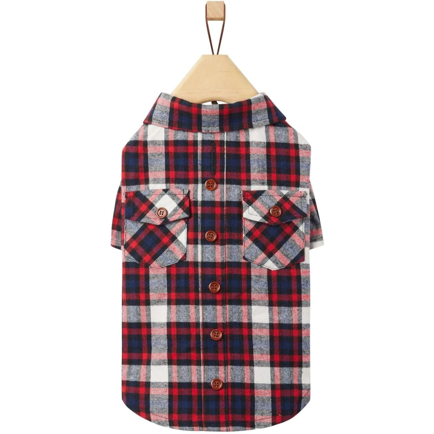 Frisco Red & Blue Plaid Dog & Cat Flannel Shirt 6 Frisco Red & Blue Plaid Dog & Cat Flannel Shirt - Image 4