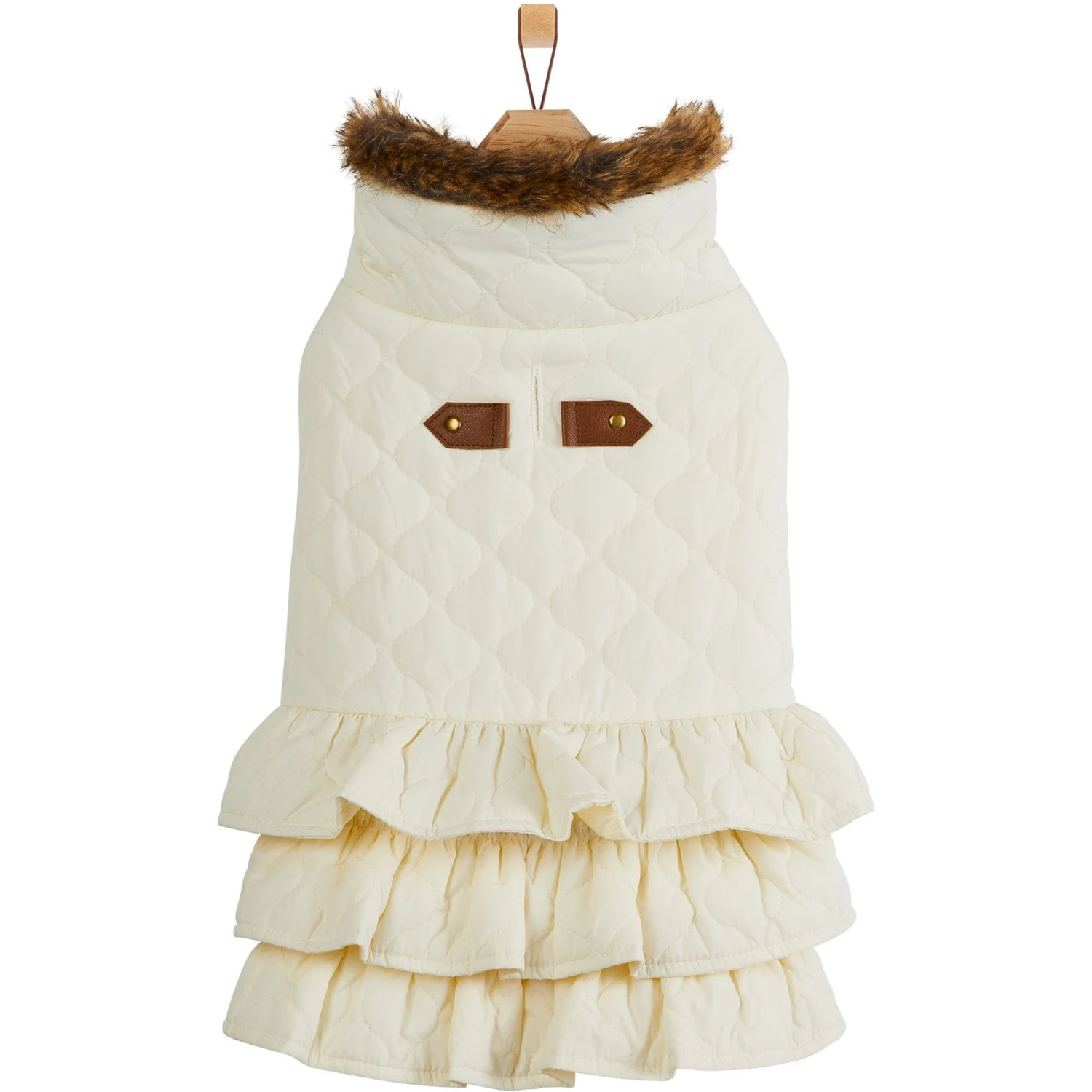 Frisco Medium Weight Quilted Ruffle Tiered Dog & Cat Dress 6 Frisco Medium Weight Quilted Ruffle Tiered Dog & Cat Dress - Image 4