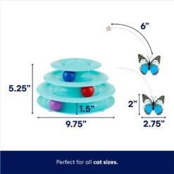 Frisco Foldable Play Tri-Tunnel Cat Toy & Frisco Butterfly Cat Tracks Cat Toy 17 Frisco Foldable Play Tri-Tunnel Cat Toy & Frisco Butterfly Cat Tracks Cat Toy -Chewy 933438 PT6. AC SS1800 V1692305010