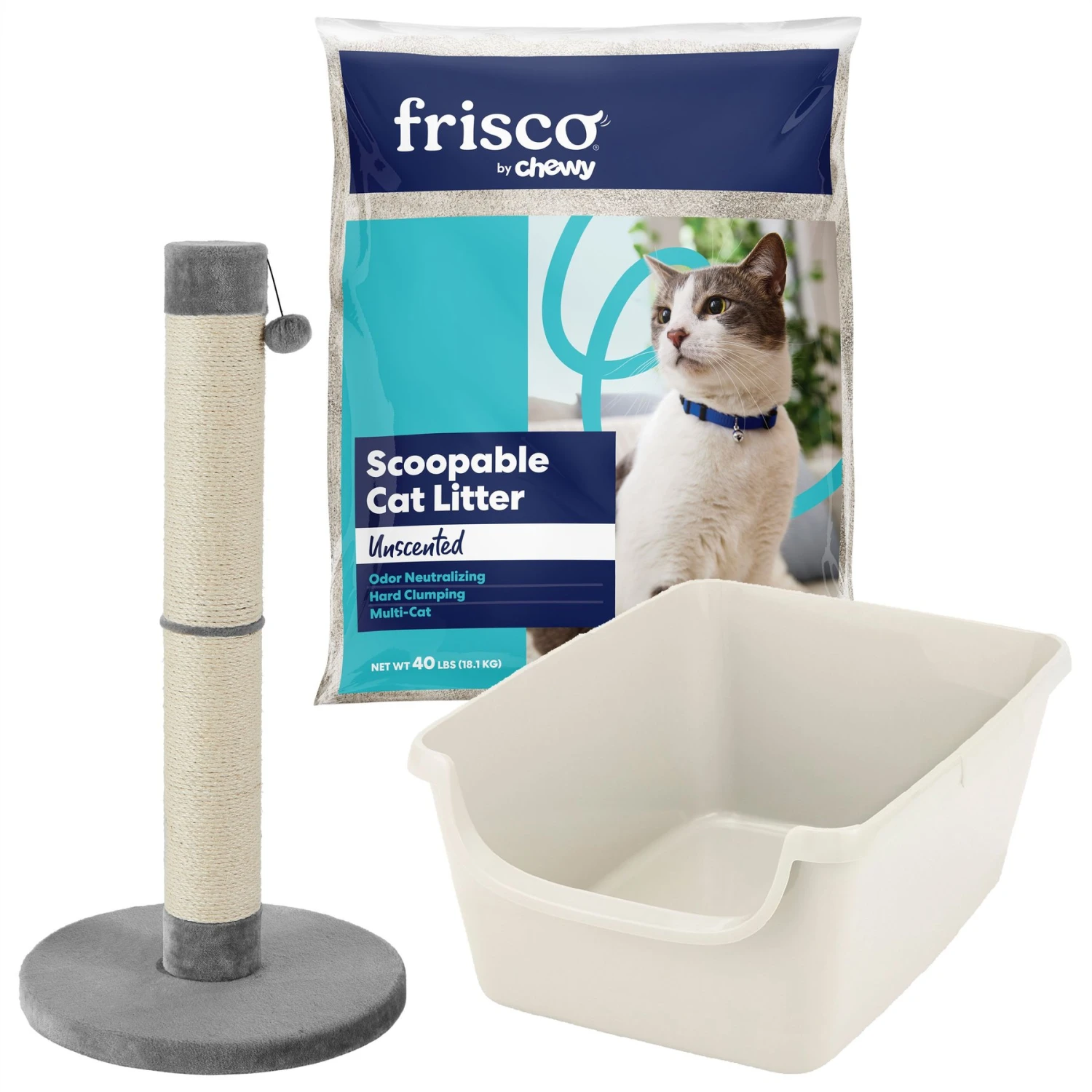 Frisco Multi-Cat Unscented Clumping Clay Cat Litter + 2 Items 3 Frisco Multi-Cat Unscented Clumping Clay Cat Litter + 2 Items