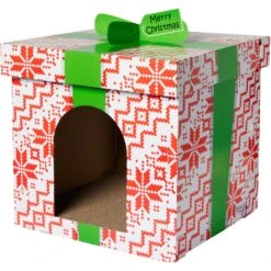 Frisco Holiday Gift Box Cardboard Cat House & Frisco Holiday Santa's Workshop Cardboard Cat House 12 Frisco Holiday Gift Box Cardboard Cat House & Frisco Holiday Santa's Workshop Cardboard Cat House -Chewy 986158 PT1. AC SS1800 V1698257849